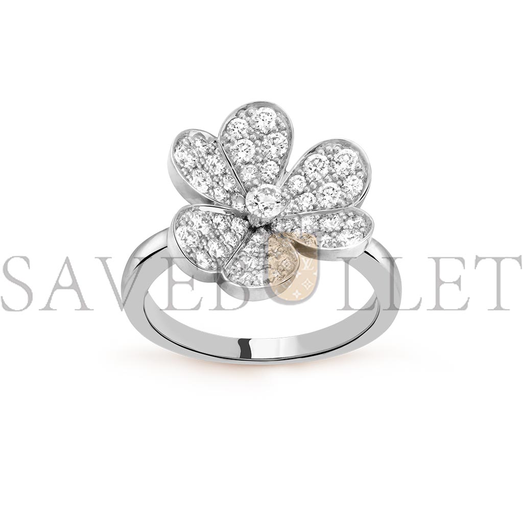 v*n cl*f arpels frivole ring, 1 flower - white gold, Di*m*nd vcard31600